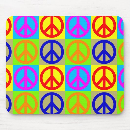 Pop Art Peace Symbol Mousepad (Vorne)