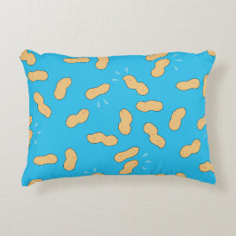 Pop Art Peanut Cartoon Blue Dekokissen