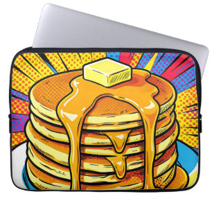 Pop-Art-Pfannkuchenstapel Sirup Laptopschutzhülle