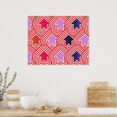 Pop Art Pfeile Rotes Violett Blau Poster (Küche)