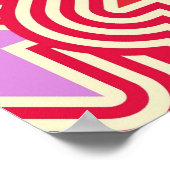 Pop Art Pfeile Rotes Violett Blau Poster (Ecke)
