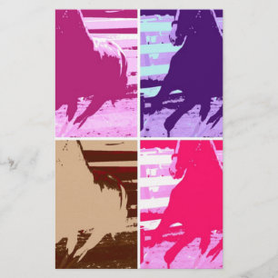 Pop Art Pferde Briefpapier