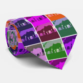 Pop Art Pferde Krawatte (Gerollt)