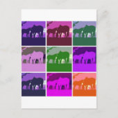 Pop Art Pferde Postkarte (Vorderseite)
