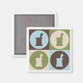 Pop Art Pharmakologie Magnet (Vorderseite/Rückseite)