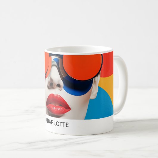 Pop Art Photo Collage  Kaffeetasse (VorderseiteRechts)