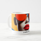 Pop Art Photo Collage Kaffeetasse (Vorderseite Links)