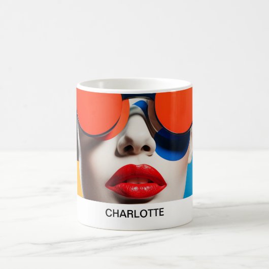 Pop Art Photo Collage Kaffeetasse (Mittel)