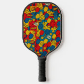 Pop Art Pickleball - Retro-Design im Comic-Stil Schläger (Vorderseite)