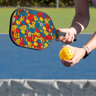 Pop Art Pickleball - Retro-Design im Comic-Stil Schläger