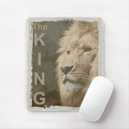 Pop Art Picture Lion Head of The King anpassen Mousepad (Mit Mouse)