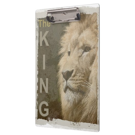 Pop Art Picture Lion Kopf King Template Klemmbrett (Links)