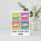 Pop Art Pie Postkarte (Stehend Vorderseite)