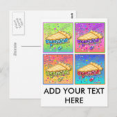 Pop Art Pie Postkarte (Vorne/Hinten)