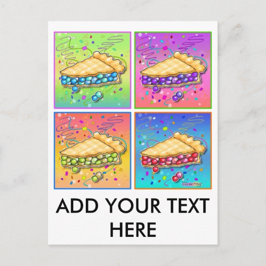Pop Art Pie Postkarte (Vorderseite)