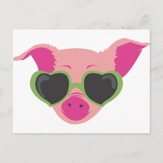 Pop Art Piggy Postkarte