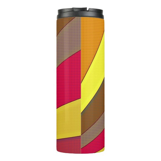 Pop Art Pilze und Disc Golf Course Kunst Thermosbecher (Rückseite)