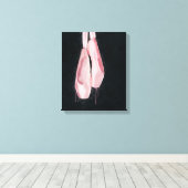 Pop Art Pink Ballet Schuhe Leinwanddruck (Insitu (Holzboden))