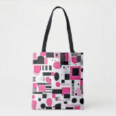 Pop-Art-Pink-Geometrie-Design Tasche (Vorderseite)