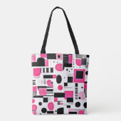 Pop-Art-Pink-Geometrie-Design Tasche (Rückseite)