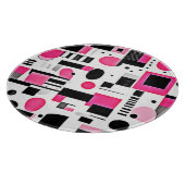 Pop Art Pink Geometry Design Schneidebrett (Ecke)