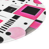 Pop Art Pink Geometry Design Schneidebrett (Ecke)