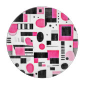 Pop Art Pink Geometry Design Schneidebrett (Vorderseite)