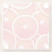 Pop Art Pink Grapefruit Slices Glasuntersetzer (Rückseite)