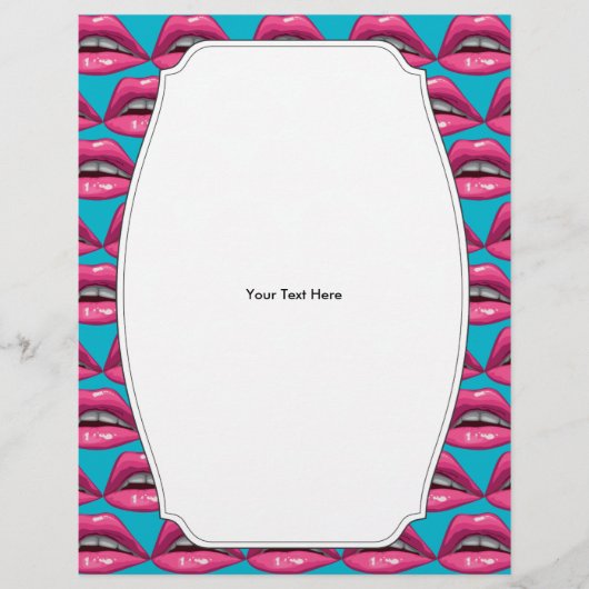 Pop Art Pink Lips Makeup Flyer (Vorne)