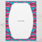 Pop Art Pink Lips Makeup Flyer (Hinten)