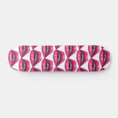 Pop Art Pink Lips Makeup Skateboard (Horizontal)