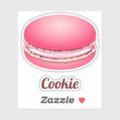 Pop Art Pink Macaron Cookie Aufkleber (Blatt)