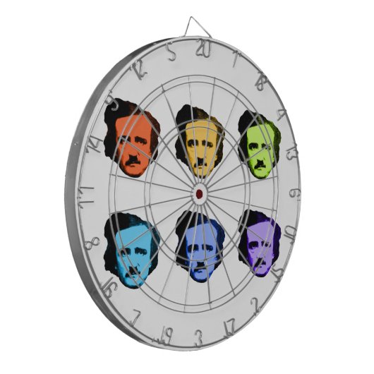 Pop Art Poe Dartscheibe (Vorderseite Links)