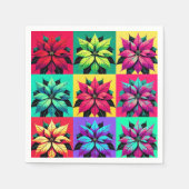 Pop Art Poinsettia Color Blocks Entdeckungsreise N Serviette (Vorderseite)