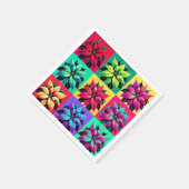 Pop Art Poinsettia Color Blocks Entdeckungsreise N Serviette (Ecke)