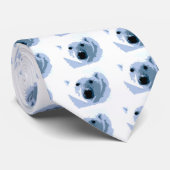 Pop Art Polar Bear Krawatte (Gerollt)