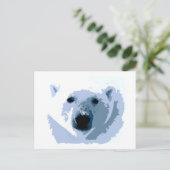 Pop Art Polar Bear Postkarte (Stehend Vorderseite)