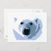 Pop Art Polar Bear Postkarte (Vorne/Hinten)