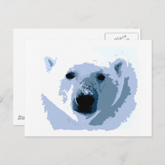 Pop Art Polar Bear Postkarte (Vorne/Hinten)