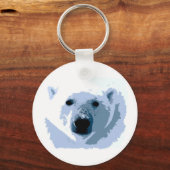 Pop Art Polar Bear Schlüsselanhänger (Vorderseite)