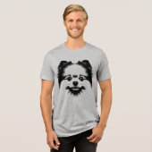 Pop Art Pomeranian For Pomeranian Dog Lovers Tri-Blend Shirt (Vorderseite voll)