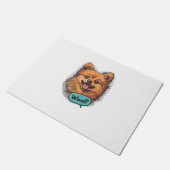 Pop Art Pomeranian – Retro Comic Hund Fußmatte (Schrägansicht)