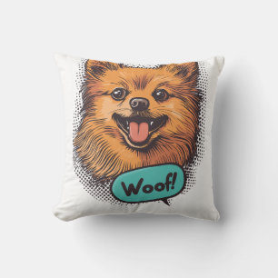 Pop Art Pomeranian � Retro Comic Hund Kissen