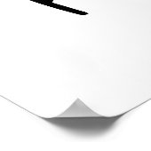 Pop-Art Pomeranian Schwarz-Weiß Chic Ästhetik Poster (Ecke)