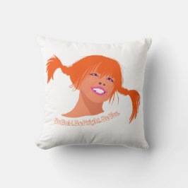 Pop Art Ponytail Girl Cushion – Fun, Bright & Play Kissen