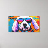 POP ART POODLE 4 LEINWANDDRUCK (Vorderseite)