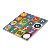 Pop Art Pool Balls Fliese (Seite)