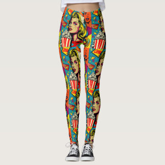 Pop Art Popcorn Mädchen Leggings