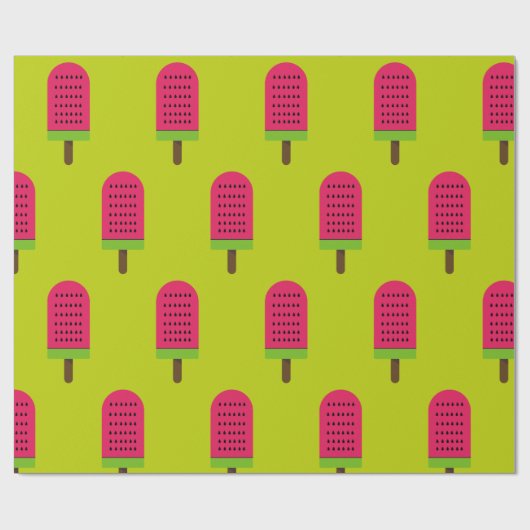 Pop Art popsicle fruchtige Wassermelone Geschenkpapier (Flach)