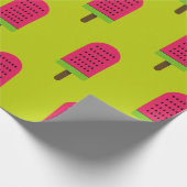 Pop Art popsicle fruchtige Wassermelone Geschenkpapier (Ecke)